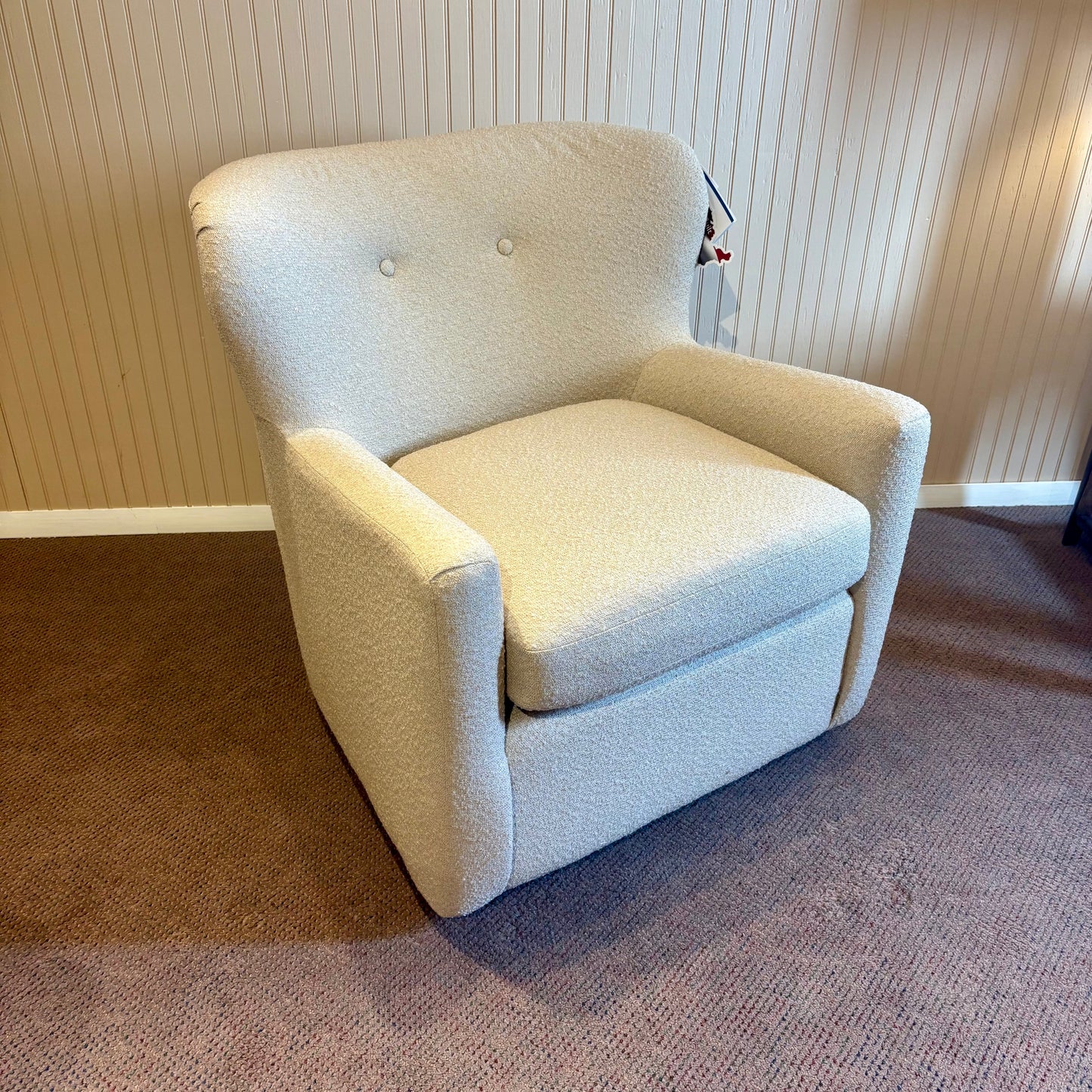 Casimere Tan Wing Back Chair