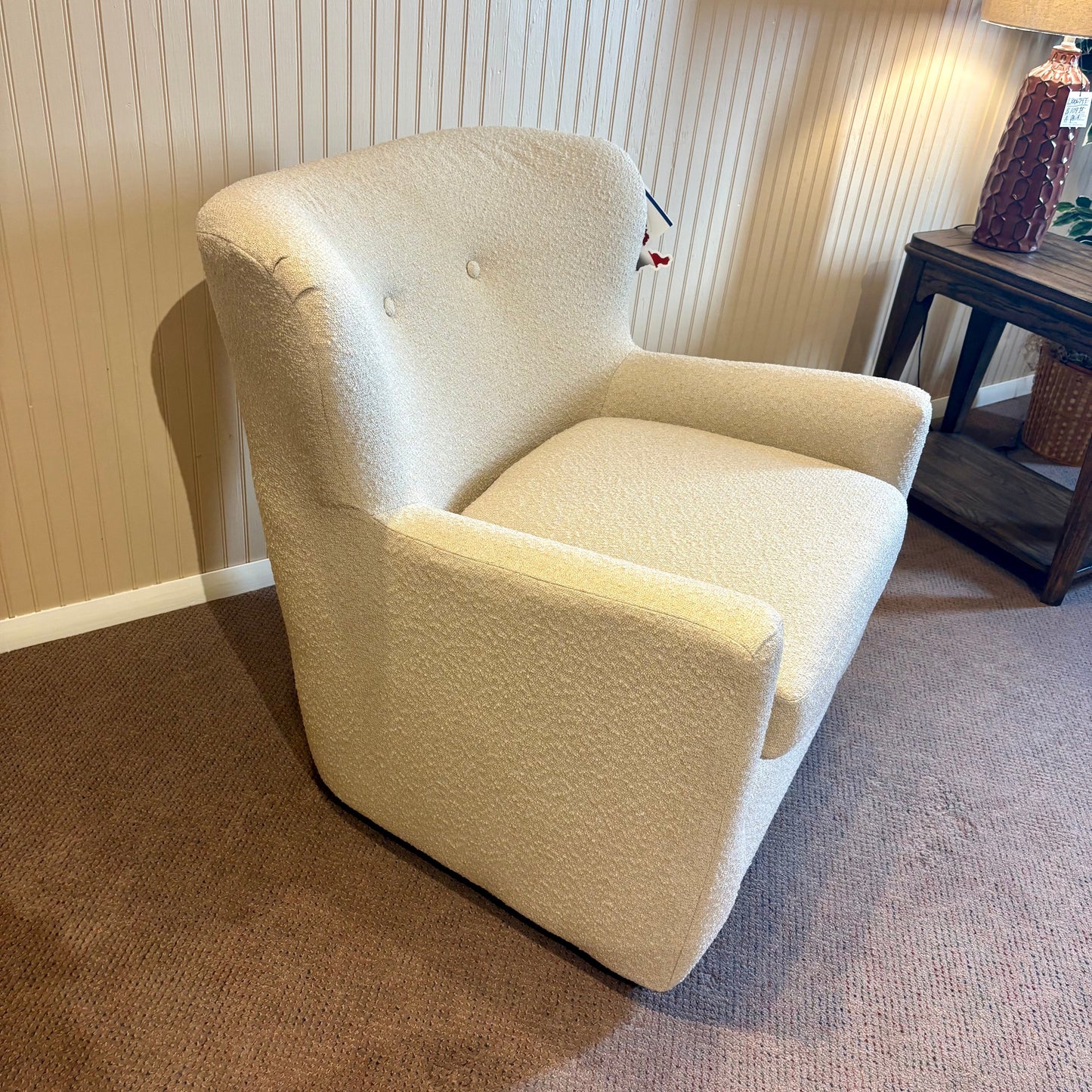 Casimere Tan Wing Back Chair