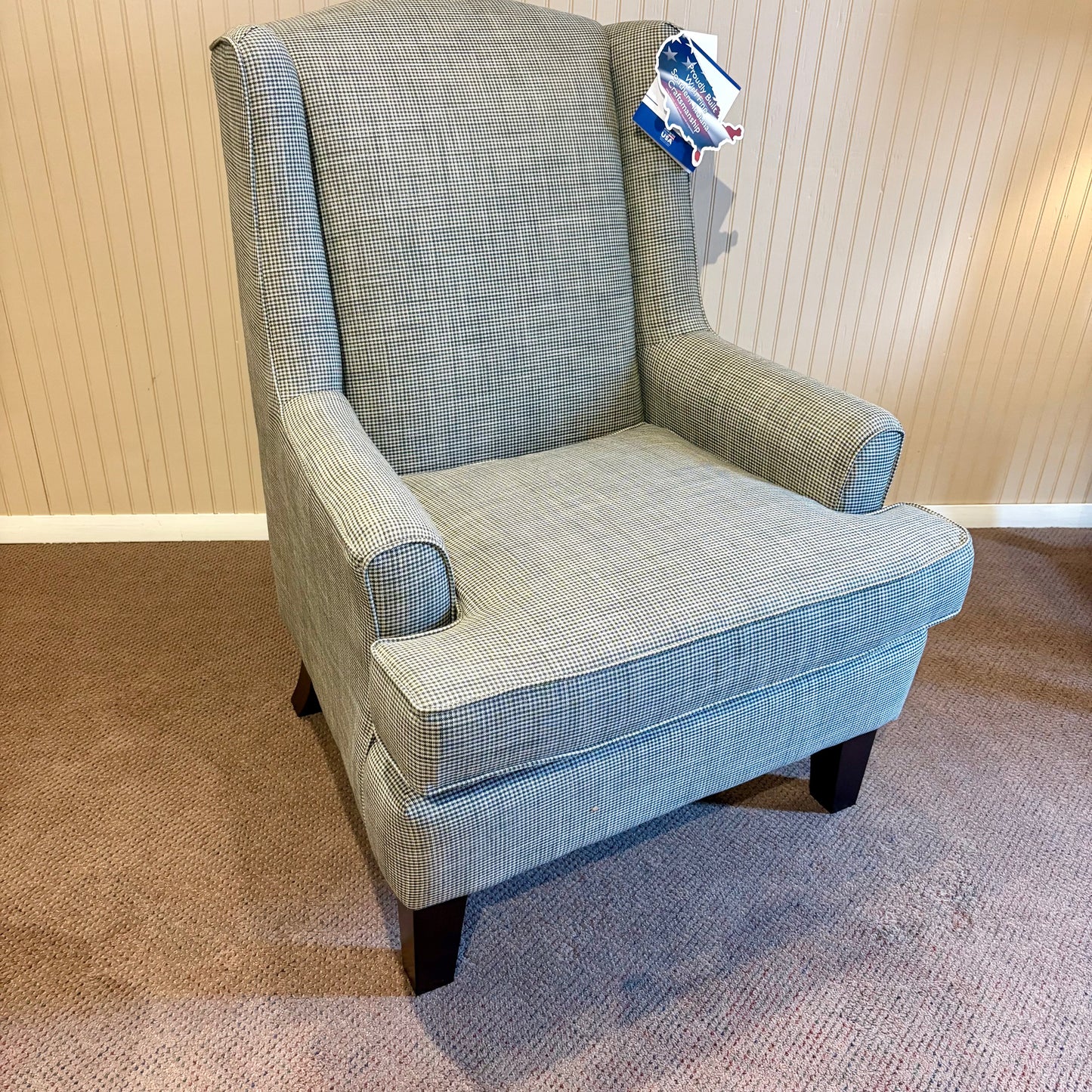 Andrea Peppercorn Wing Back Chair