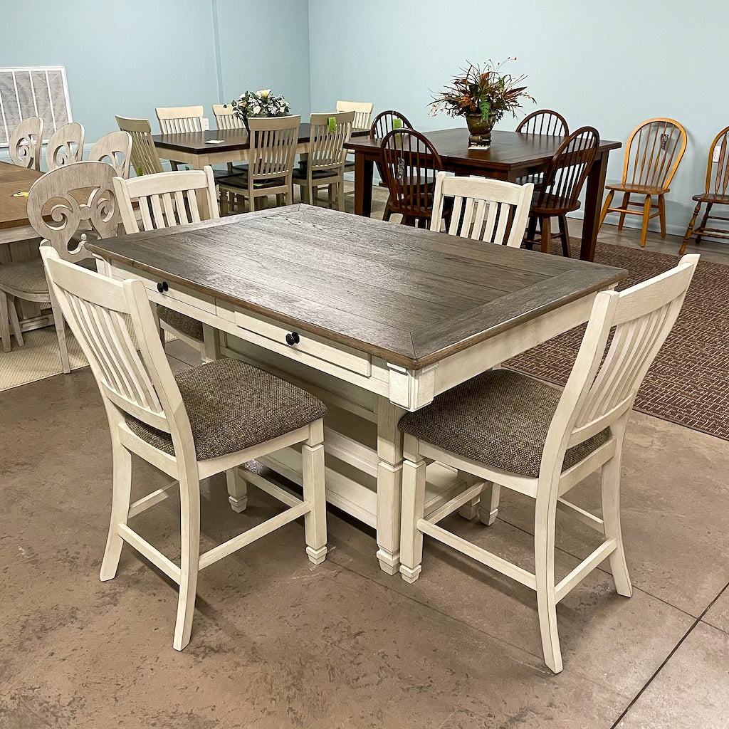 Brookstone Counter Height Dining Room Table & 4 Barstools