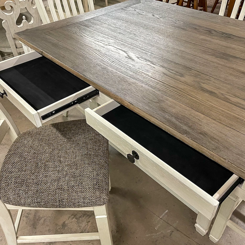 Brookstone Counter Height Dining Room Table & 4 Barstools
