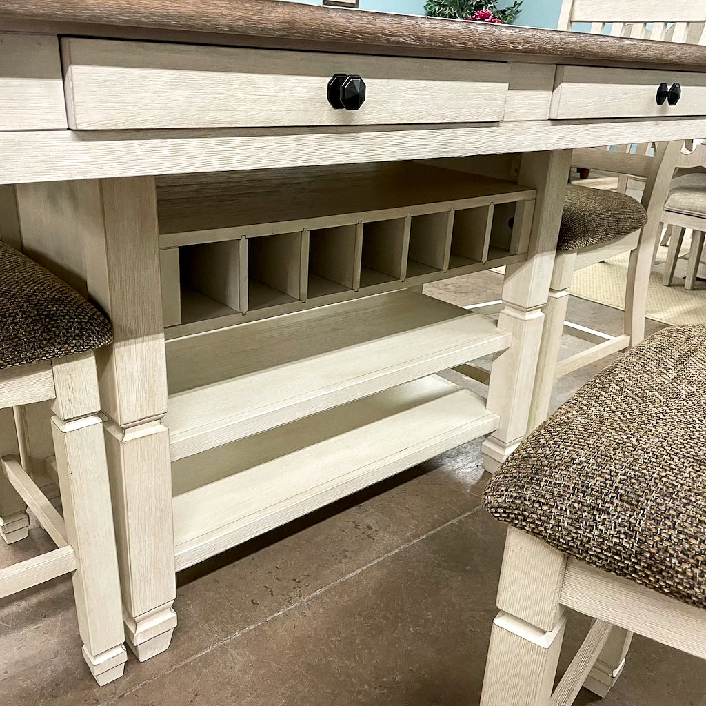 Brookstone Counter Height Dining Room Table & 4 Barstools