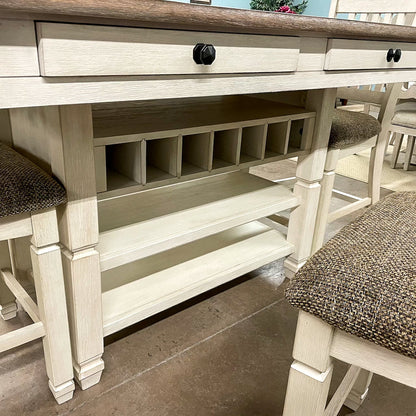 Brookstone Counter Height Dining Room Table & 4 Barstools