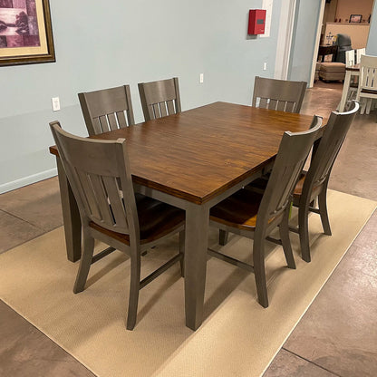 Gray Casanova Leg Table & 6 Chairs