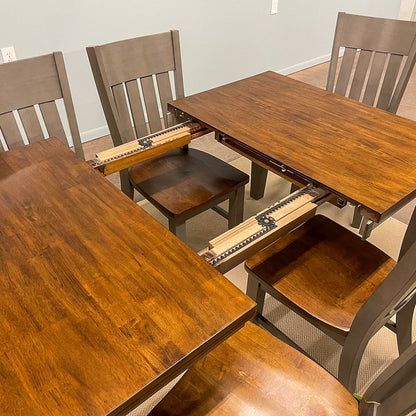 Gray Casanova Leg Table & 6 Chairs