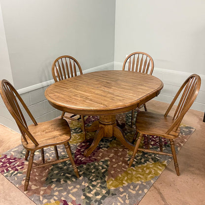 Rustic Chenille Table & 4 Chairs