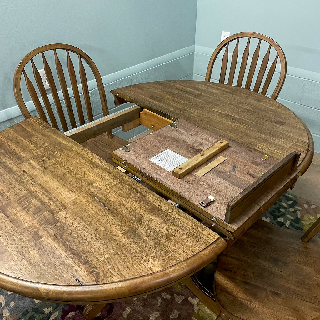 Rustic Chenille Table & 4 Chairs