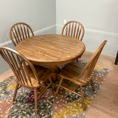 Rustic Chenille Table & 4 Chairs