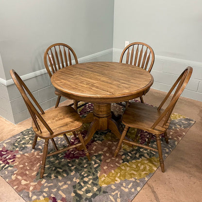 Rustic Chenille Table & 4 Chairs