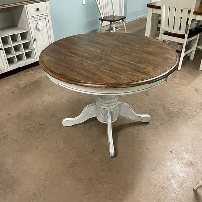 White Chenille Table & 4 Chairs