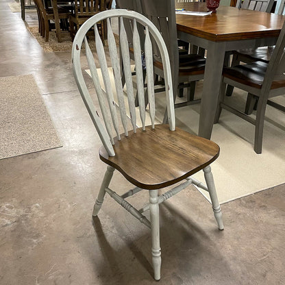 White Chenille Table & 4 Chairs