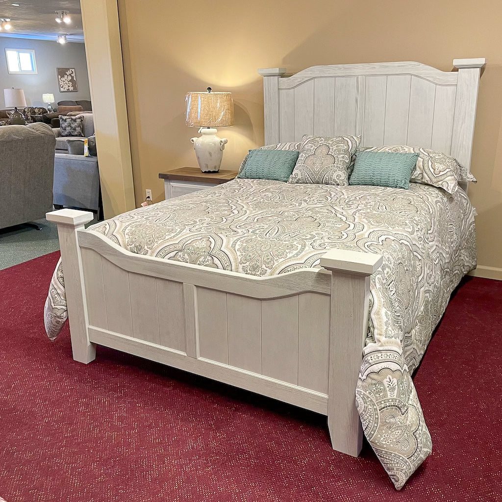 Queen White Arch Bed