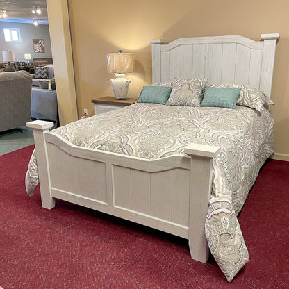 Queen White Arch Bed