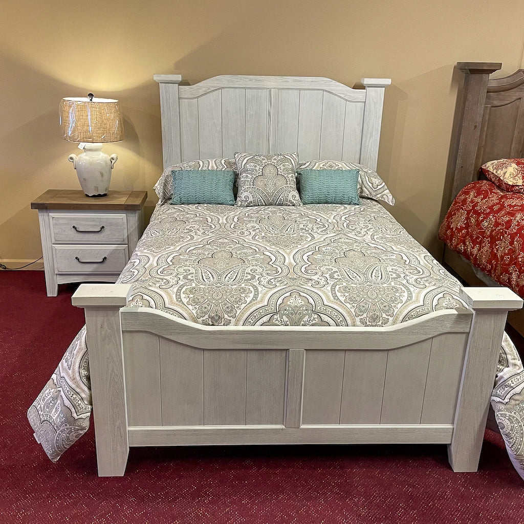 Queen White Arch Bed