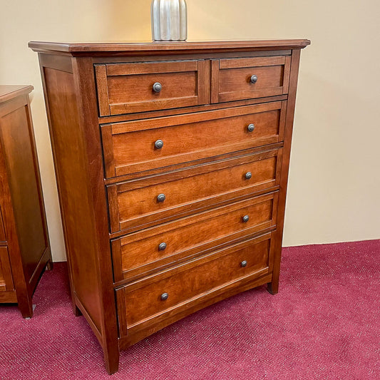 Moe Cherry 5-Drawer Storage Chest