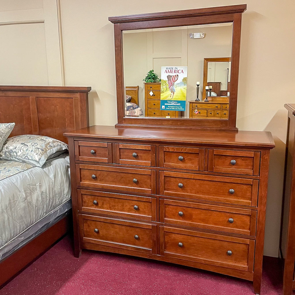 Moe Cherry Triple Dresser & Mirror