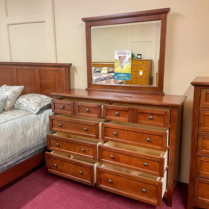 Moe Cherry Triple Dresser & Mirror