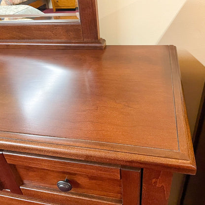 Moe Cherry Triple Dresser & Mirror