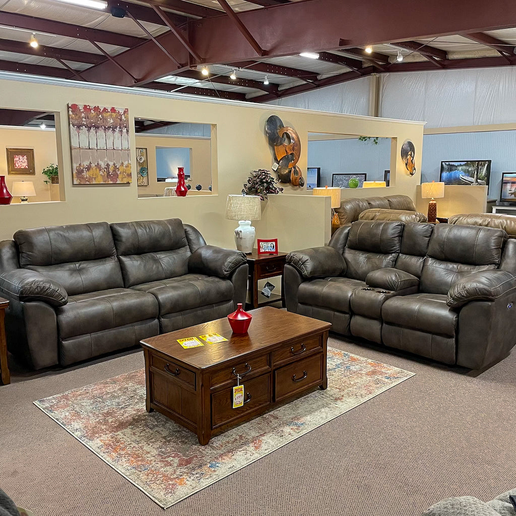 Amity Dusty Power Reclining & Power Headrest Sofa