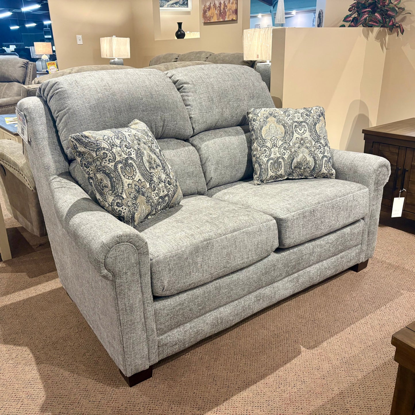 Dawson Cobble Stone Loveseat