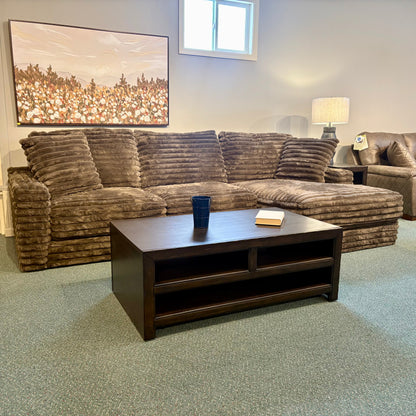 Chocolate Casual Chaise Sofa