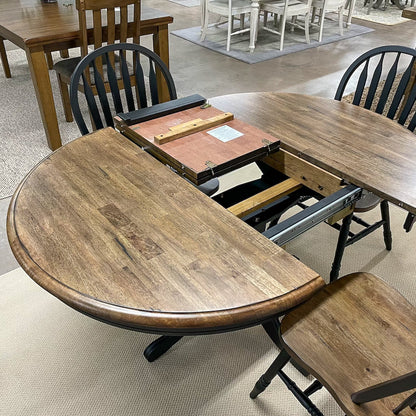 Black Chenille Table & 4 Chairs