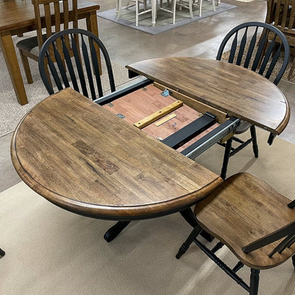 Black Chenille Table & 4 Chairs