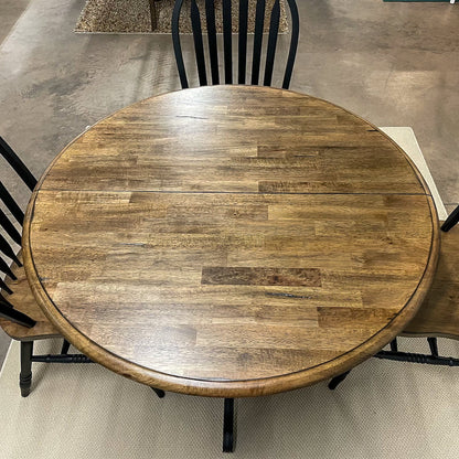 Black Chenille Table & 4 Chairs
