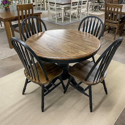 Black Chenille Table & 4 Chairs