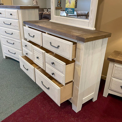 White Arch Dresser & Mirror