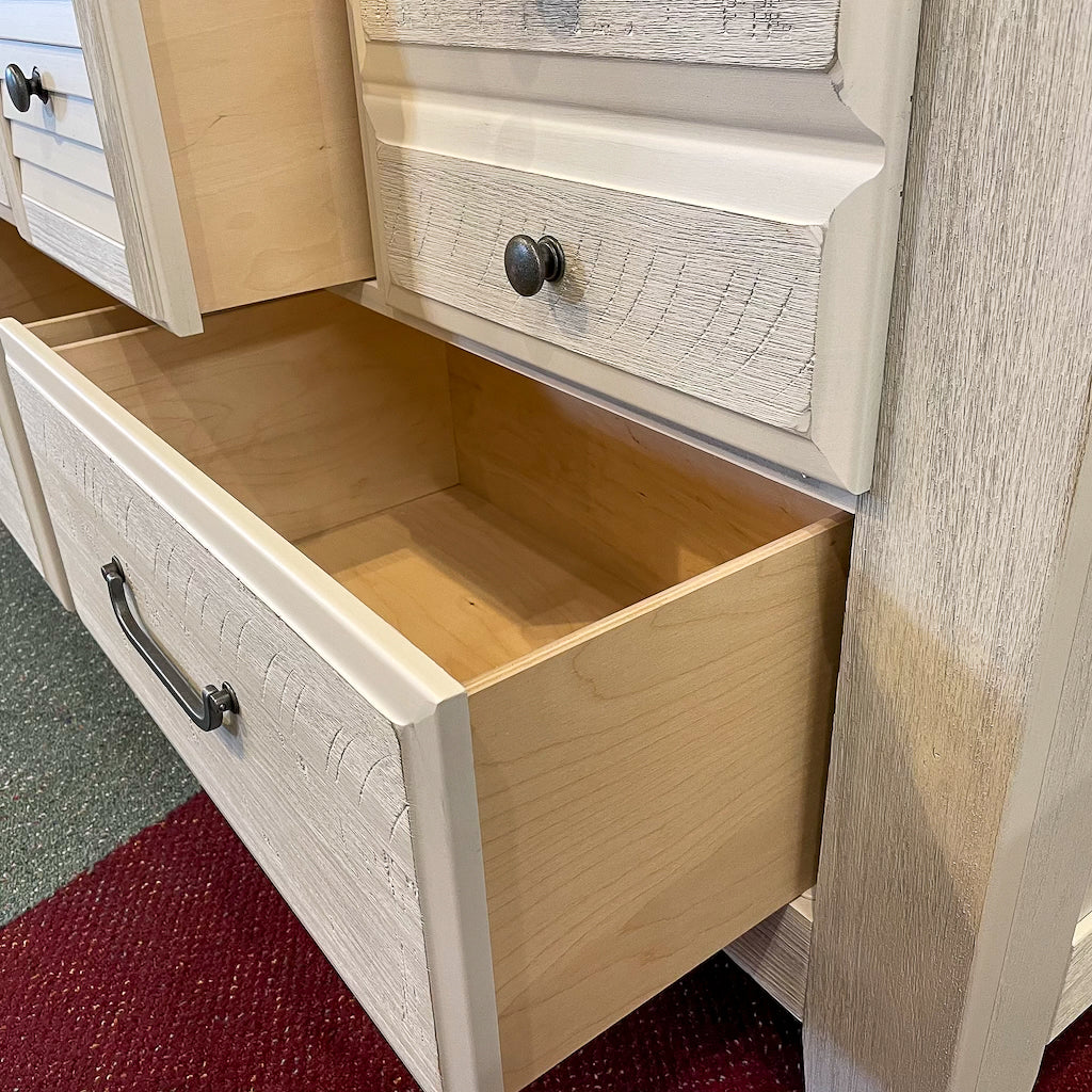 White Arch Dresser & Mirror