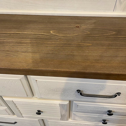 White Arch Dresser & Mirror