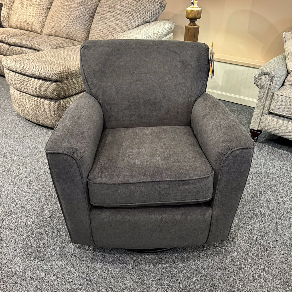 Kaylee Grey Swivel Barrel Arm Chair