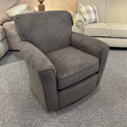 Kaylee Grey Swivel Barrel Arm Chair
