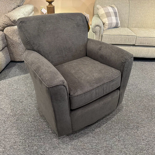 Kaylee Grey Swivel Barrel Arm Chair