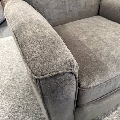 Kaylee Grey Swivel Barrel Arm Chair