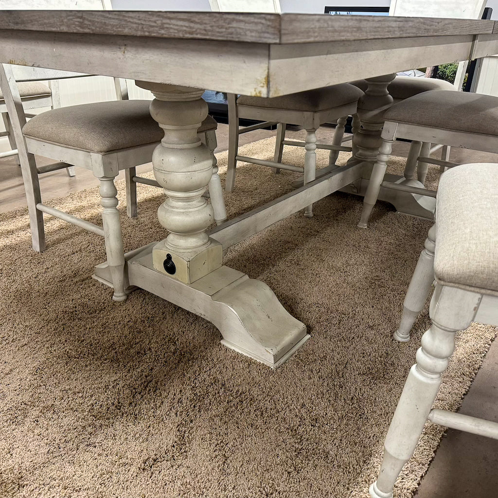 Trestle Table & 6 Chairs