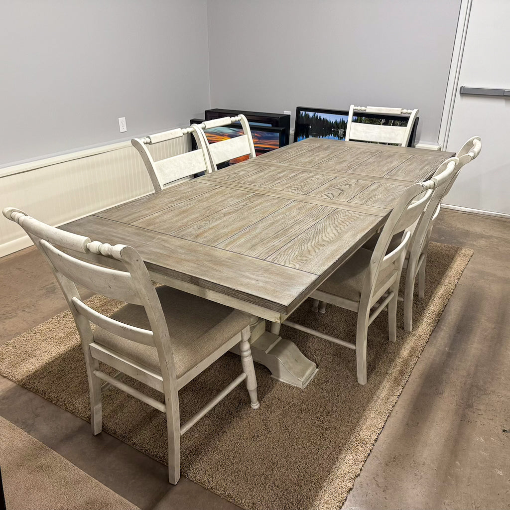 Trestle Table & 6 Chairs