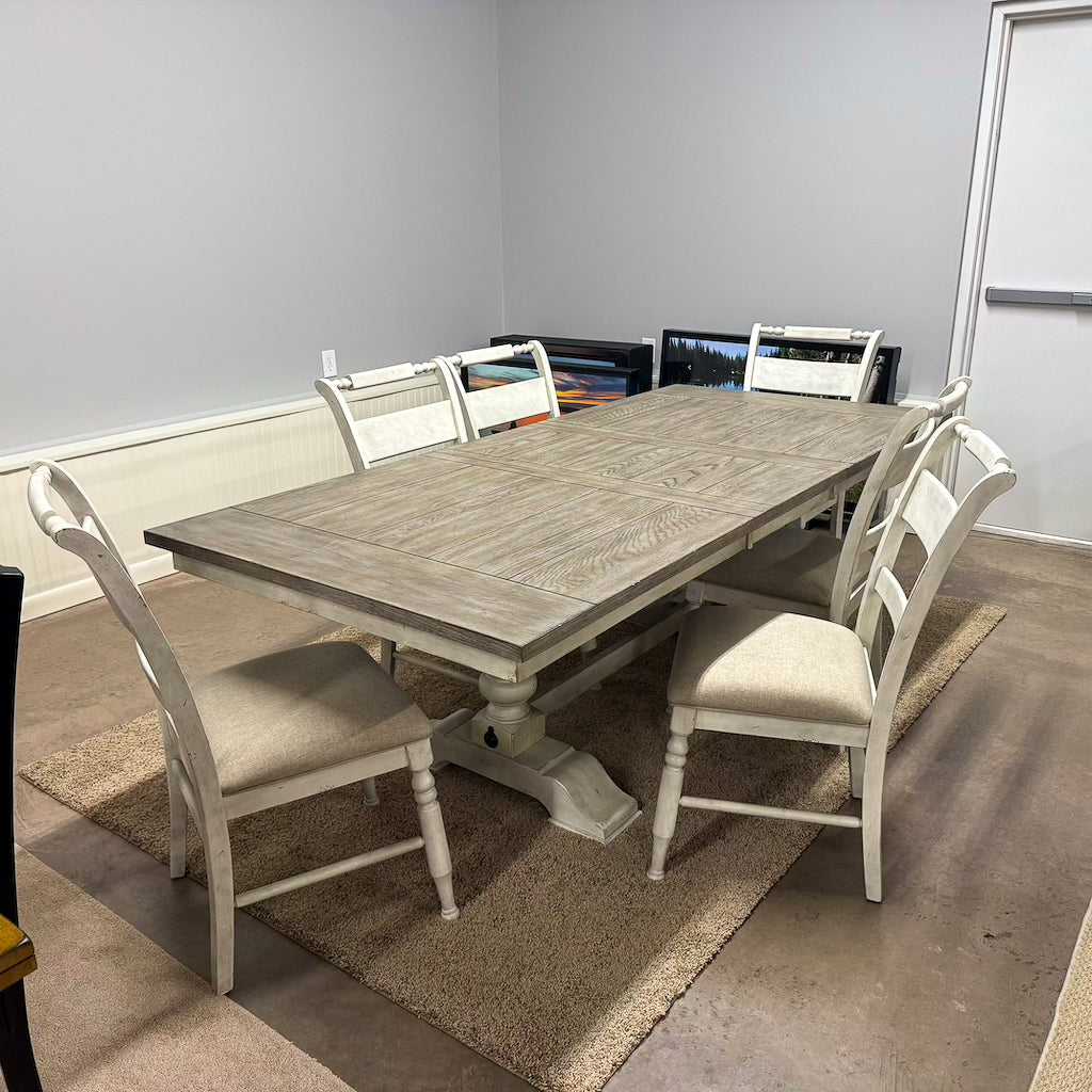 Trestle Table & 6 Chairs