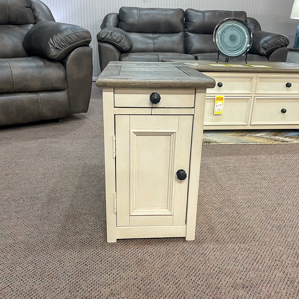 Brookstone Chairside End Table with USB Ports & Outlets