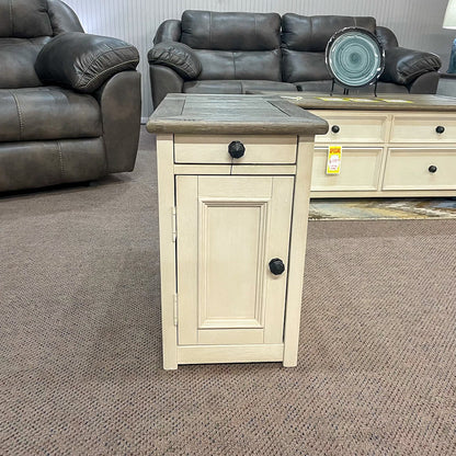 Brookstone Chairside End Table with USB Ports & Outlets