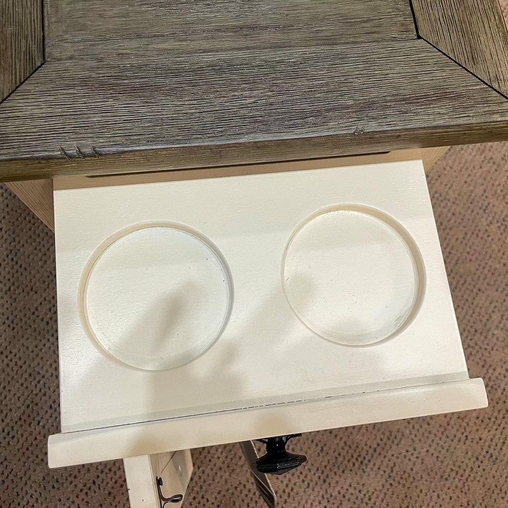 Brookstone Chairside End Table with USB Ports & Outlets