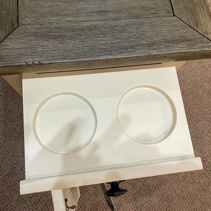 Brookstone Chairside End Table with USB Ports & Outlets