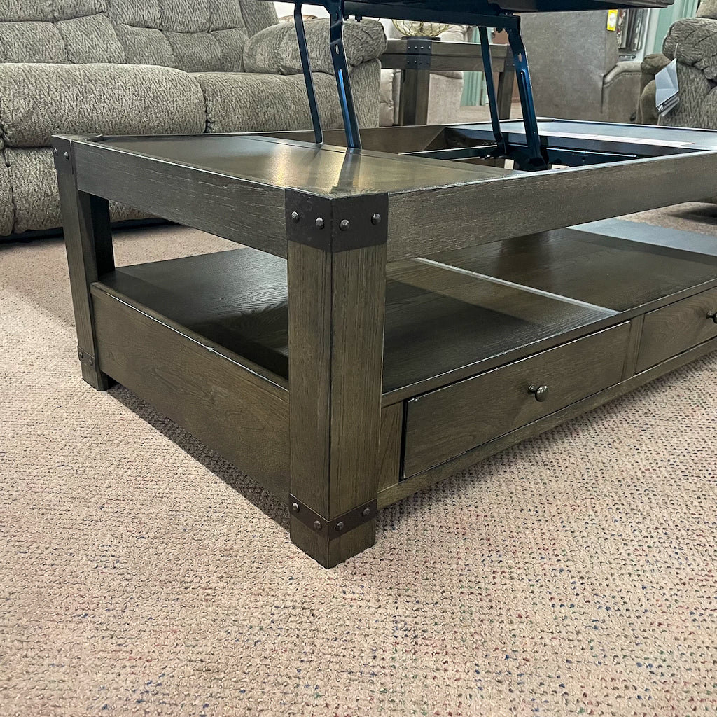 Stoneford Coffee Table with Lift Top & 2 End Tables