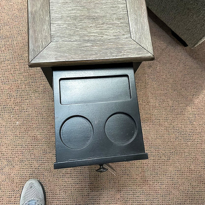 Stromberg Chairside End Table with USB Ports & Outlets