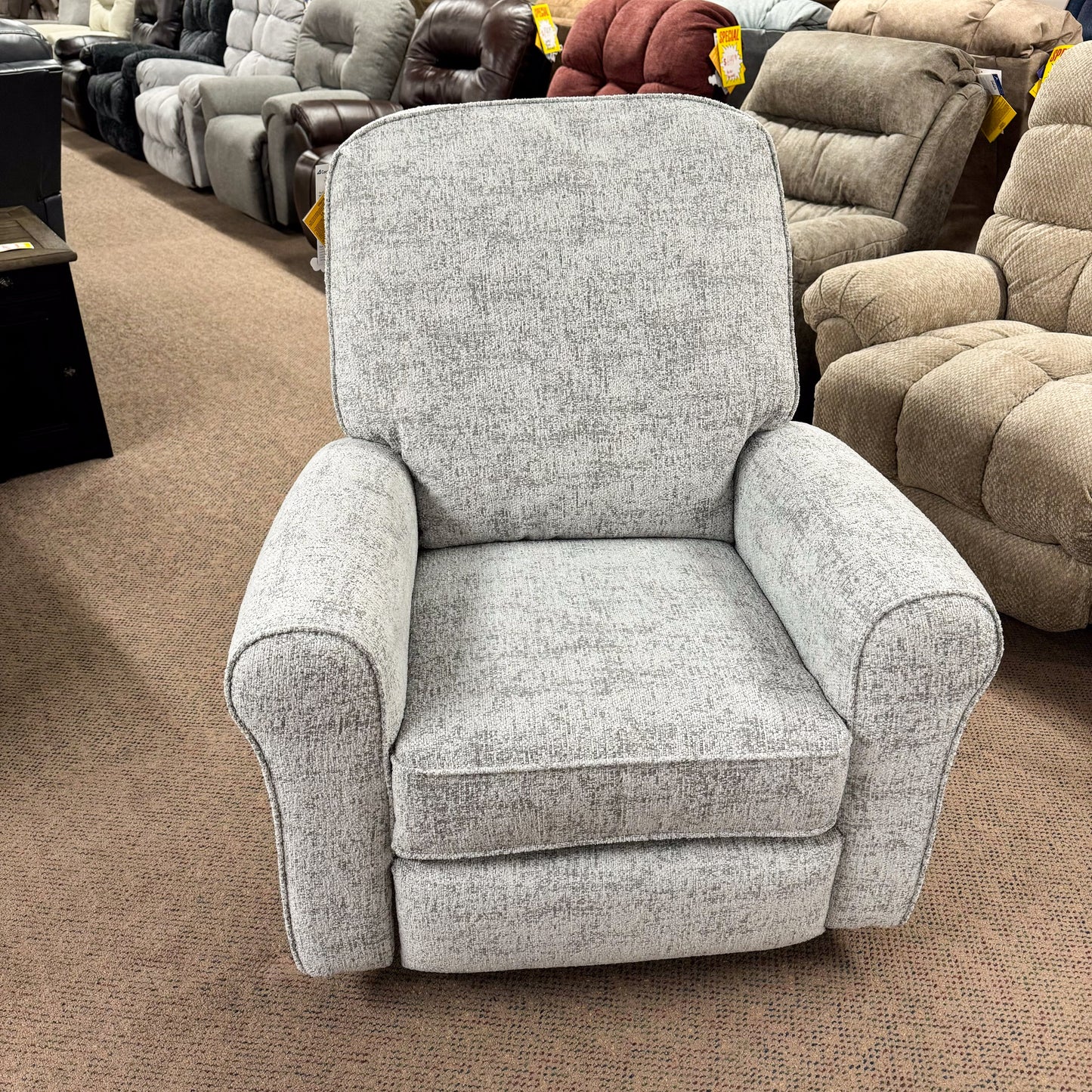Josey Fog Swivel Rocker Recliner