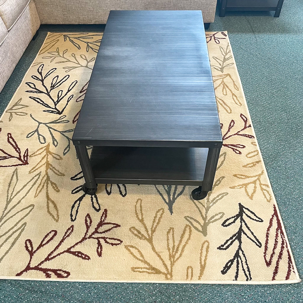 Metal Coffee Table & 2 End Tables