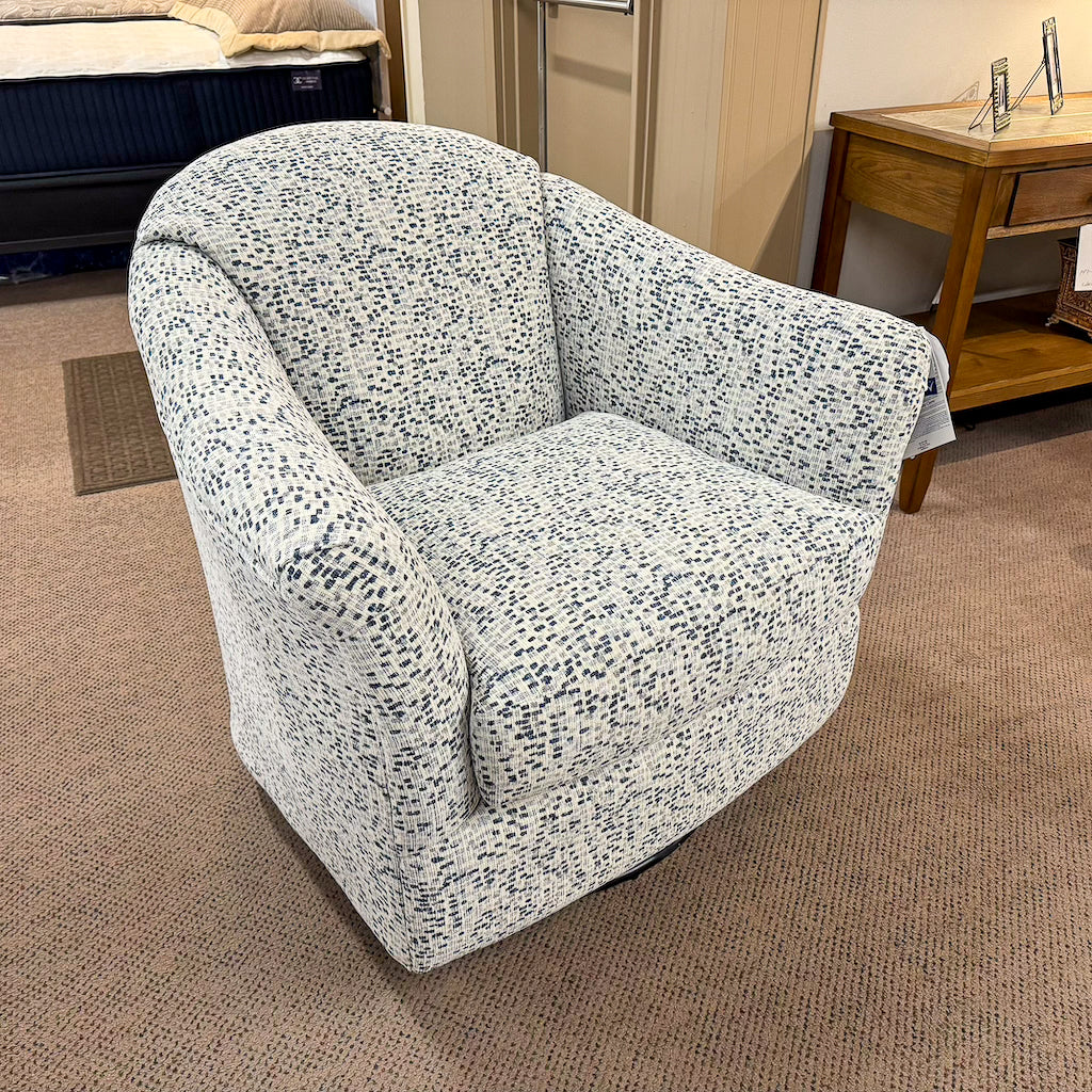 Darby Swivel Lapis Chair