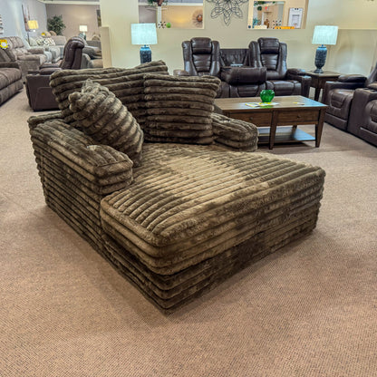 Chocolate Casual Chaise Accent Chair with Throw Pillows Chair