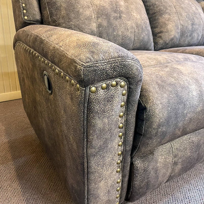 Emerald Wrangler Chocolate Reclining Loveseat